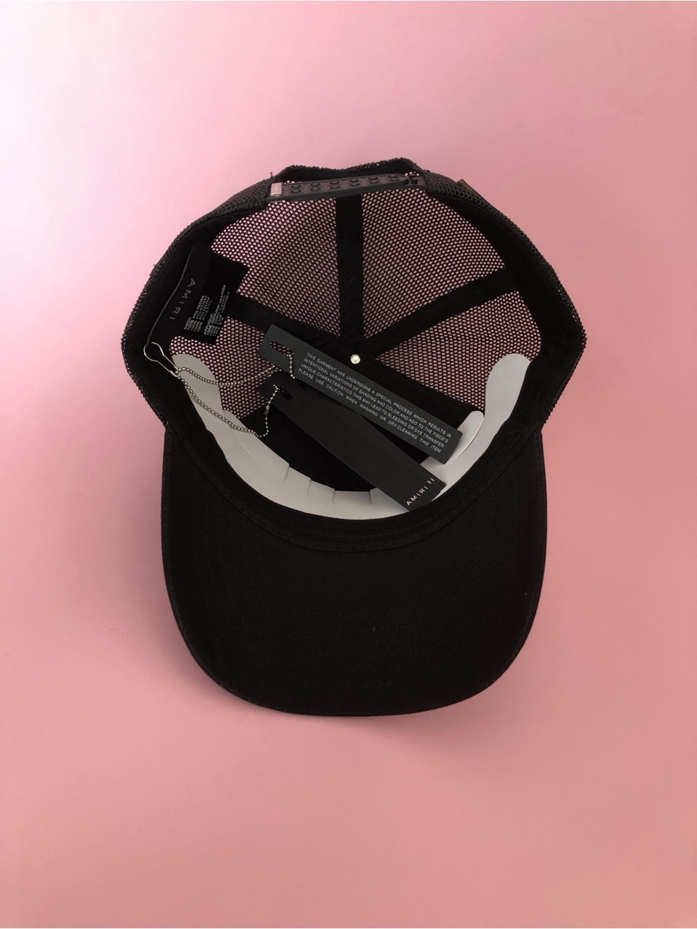 AMIRI Orange Embroidered Logo Baseball Cap Men's Trucker Sun Hat - Picture 9 of 12